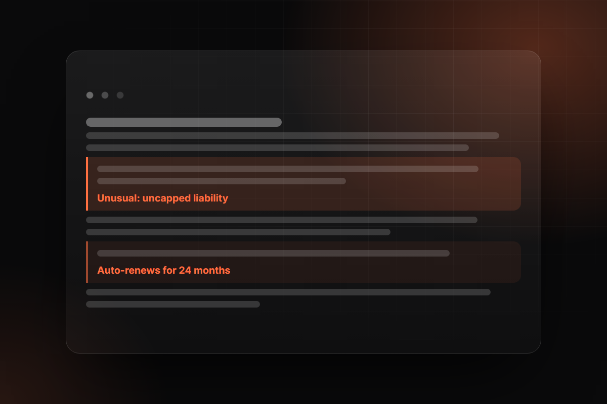 Legal and compliance: First-pass legal work in minutes